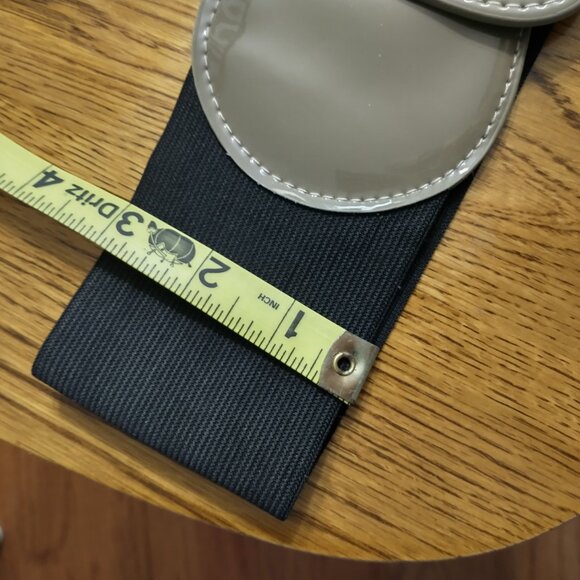Stretch Belt Waist Wide Statement Taupe Enclosure Women's Size 12 - Picture 7 of 9
